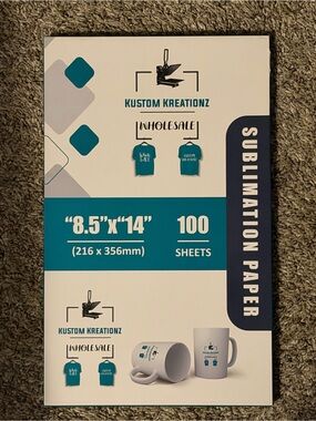 Kustom Kreationz Sublimation Paper 8.5" x 14" 100 Sheets